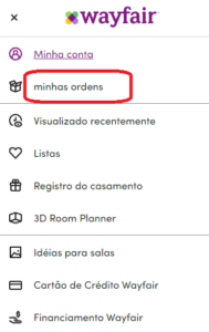 Rastrear Pedido Wayfair